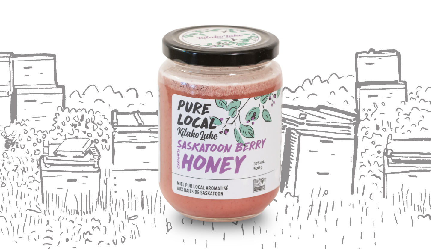 Saskatoon Berry infused honey